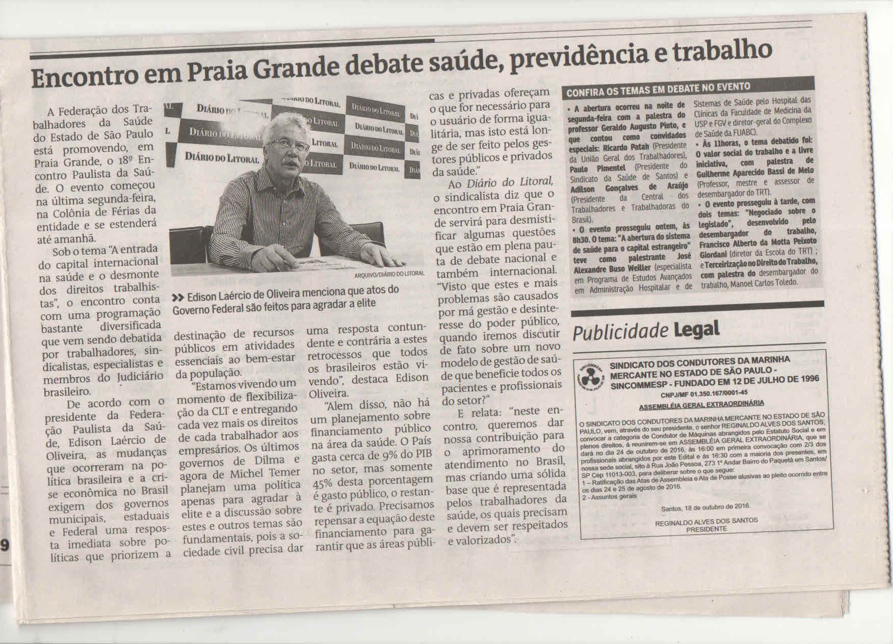 Diário do Litoral - 19/10/2016